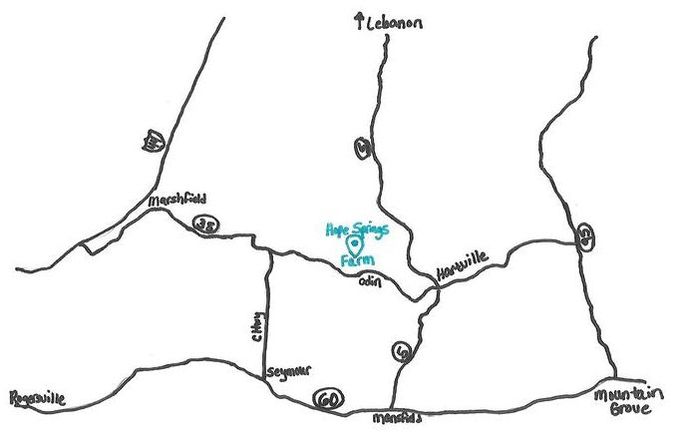 Hope Springs Farm Location Map
