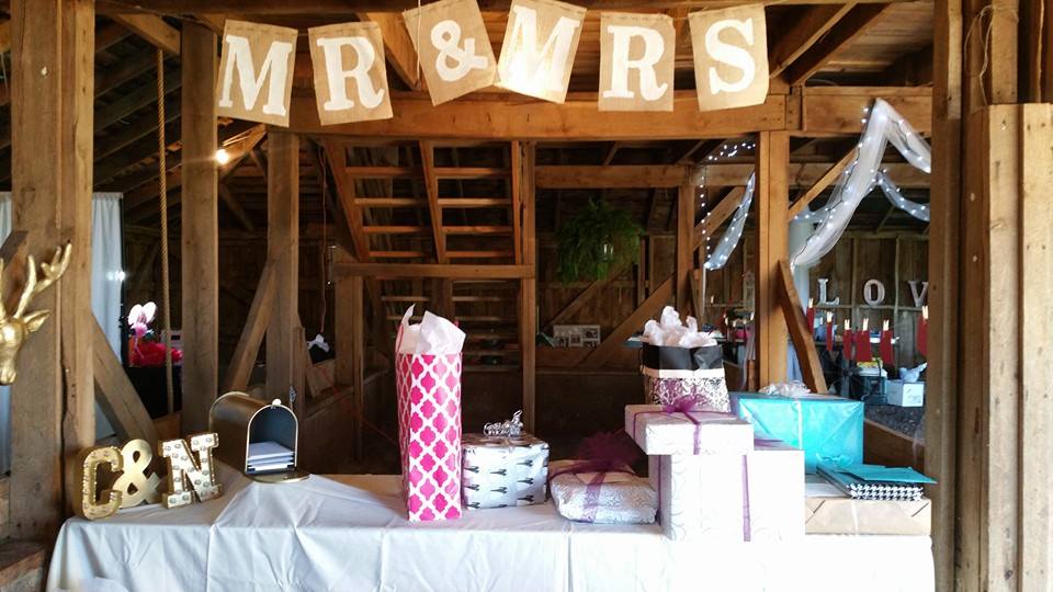 Gift Table in the Barn Lounge